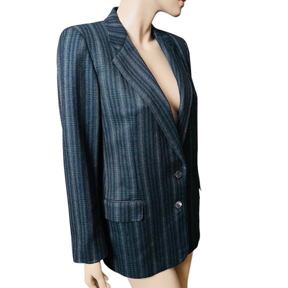 Burberry Vintage 80s Blazer 100% Wool Classic Fit Sz 8 US Made in Italy - Picture 5 of 13